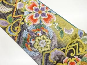 引箔松皮鳳凰華紋織出し袋帯